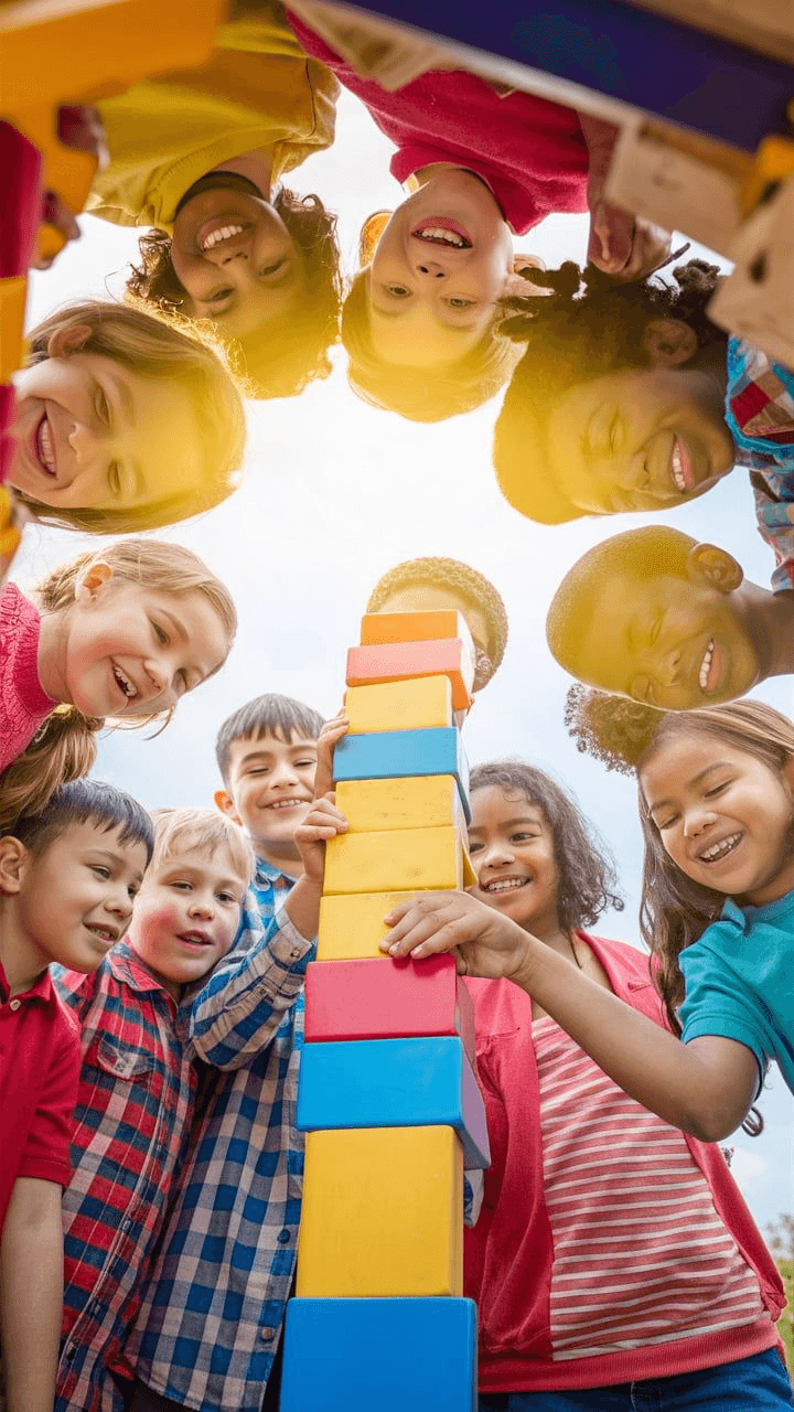 Children celebrating together